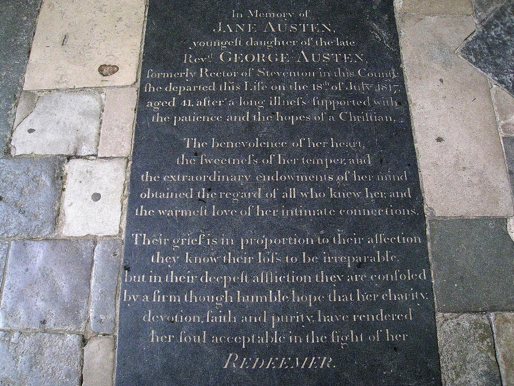 jane austen gravestone